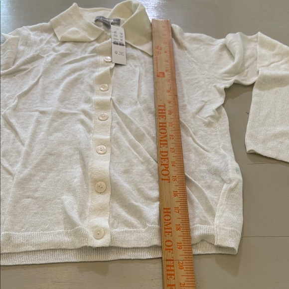 J. Crew Collared button-up sweater in linen Size XS - Picture 5 of 9